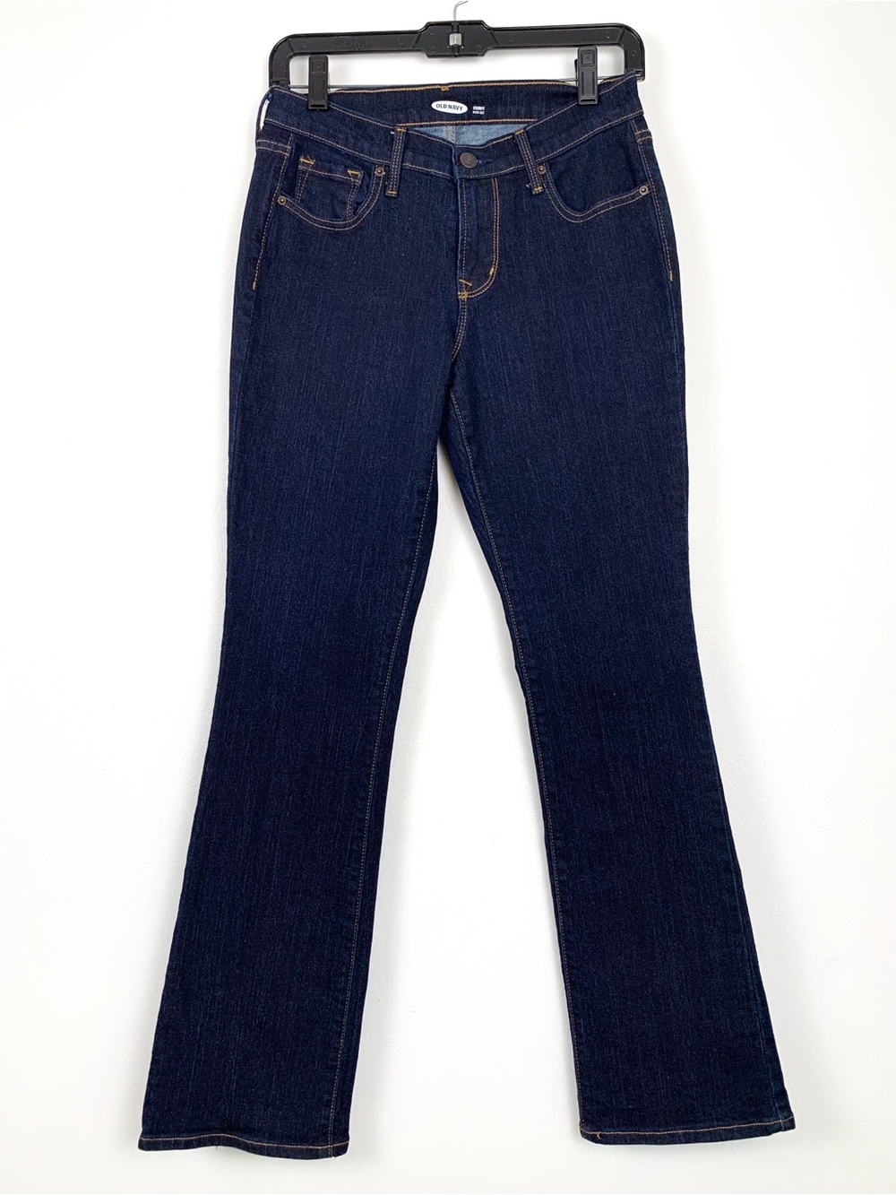 Old Navy Curvy Bootcut mid-rise jeans dark wash blue denim size 2